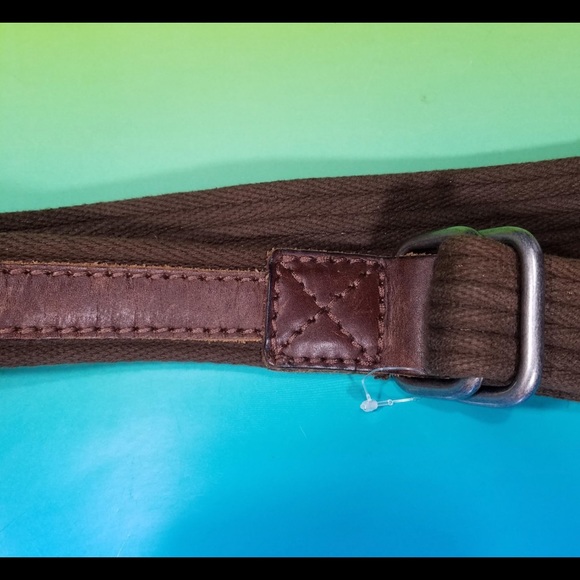 NWT Aeropostale Belt Style #9714 Brown Dress Casual Unisex Woven Leather Detail - Picture 4 of 6